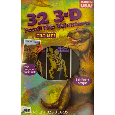 Fossil Flip 3D Dinosaur Valentines