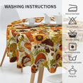 thumbnail image 2 of Autumn Tablecloth Fall Round Tablecloth 60 Inch Washable Reusable Harvest Tablecloth for Home Parties Dinner Picnic Dining Kitchen Decor, 2 of 6