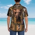 thumbnail image 7 of African Elephant Animals Men'S 3d Print Casual Button Down Shirts, Novelty Hawaiian Short Sleeves 3xl, 7 of 7