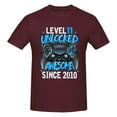thumbnail image 5 of Level 11 Unlocked Awesome Since 2010 Men'S Basic Short Sleeve T-Shirt Burgundy X-Large, 5 of 5