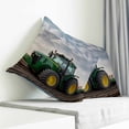 thumbnail image 3 of Farm Tractor Pillow Covers 24x24 Inch Decorative Throw Pillow Cover, Green Truck Country Rustic Field Harvester Sofa Pillowcases Accent Cushion Case Home Decor Bedroom Living Room, 3 of 6