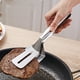 thumbnail image 3 of Pinzas para bistec, pinzas para cocinar, espátula de doble cara, pinzas multifuncionales de acero inoxidable de 10 pulgadas para voltear alimentos, pinzas para bistec, pan, hamburguesa, barbacoa, carne, pizza, pasteles, pan, pescado Rojo Verde, 3 of 7