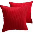 thumbnail image 1 of Soft Corduroy Corn Kernel Pillowcase 20*20 Inches Red, 1 of 5