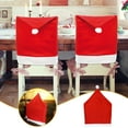 thumbnail image 2 of JeashCHAT Christmas Chair Covers - Red Non-Woven Fabrics Santa Claus Hat Chair Back Covers for Xmas Party Dining Room Decor, 2 of 9