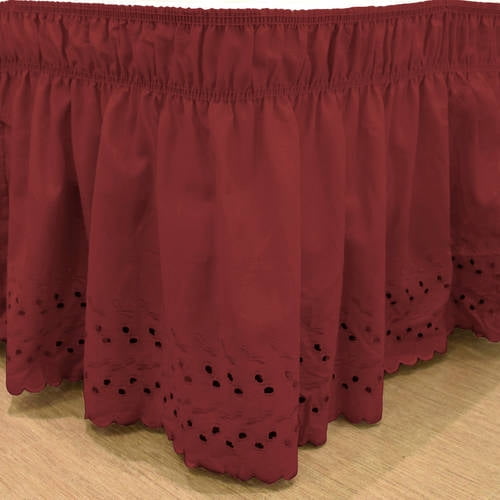EasyFit™ Wrap Around Eyelet Ruffled Bed Skirt - Walmart ...