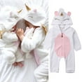 thumbnail image 3 of Newborn Baby Girl 3D Angel Wings Hooded Romper Jumpsuit Outfit Toddler Kid Pajamas Footies Playsuit, 3 of 10