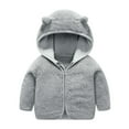 thumbnail image 5 of Girls Boys Toddler Fleece Hooded Jacket Coat Winter Warm Coat Jackets For Baby Girls Boys Sweatshirt Outwear Clothes Zipper Up, 5 of 5