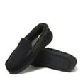thumbnail image 2 of Dearfoams Men's Memory Foam Slipper (Black, US Footwear Size System, Adult, Men, Alpha, Medium Width, Size-Large), 2 of 3