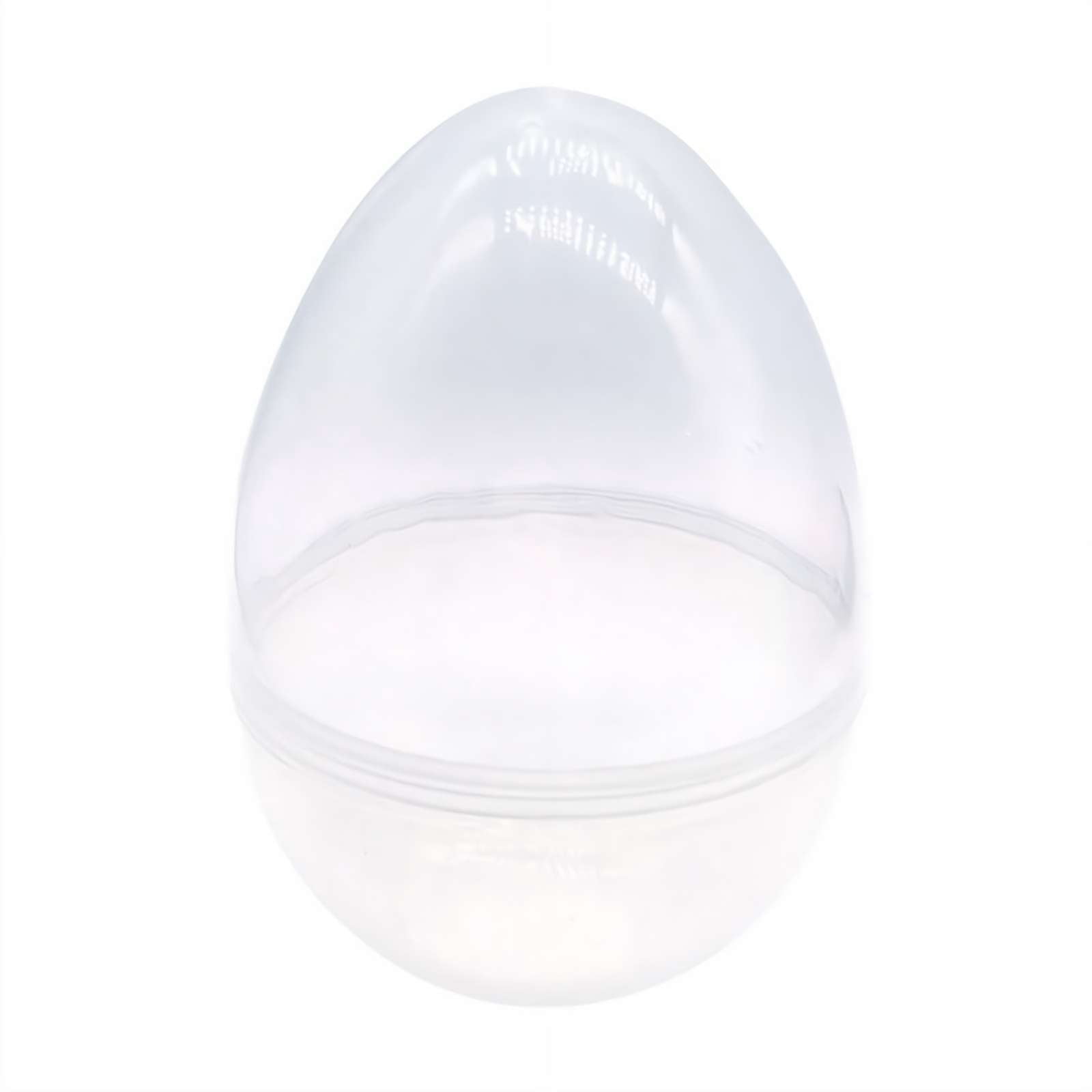 5 Inches Large Clear Easter Eggs Fillable Plastic Easter Eggs Empty Clear Eggs for Easter Basket Stuffers-10pcs