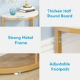 thumbnail image 5 of Tribesigns 2-Tier End Table Semi Circle, Small Half Round Side Tables Living Room with Storage Shelf, Wood Accent Table Slim C Table for Sofa Couch, Living Room Bedroom Small Space(White and Gold), 5 of 6