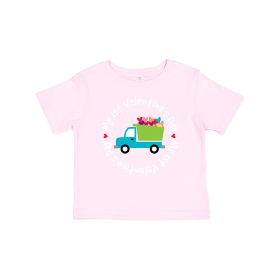 Inktastic 1st Valentines Day Boys Heart Truck Boys Baby T-Shirt