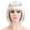 White, variant on BadPiggies Bob Wig With Flat Bangs 12 Inch Short Straight Hair Flapper Cosplay Costume Party Bob Wigs (Black)