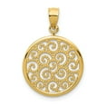 thumbnail image 1 of FB Jewels 14K Yellow Gold Filigree Round Pendant, 1 of 4