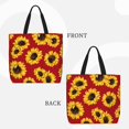 thumbnail image 2 of Fotbe Sunflowers On Red Bolsa Tote con Estampado para Mujer, Bolsos con Cremallera, Bolsa de Hombro Casual de Gran Capacidad con Bolsillos Internos, 2 of 7