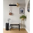 thumbnail image 3 of ZXNYH Half Moon Shoe Bench - Vanity Seat/Dressing Stool/Makeup Chair - Mocha Brown, 3 of 8