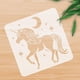thumbnail image 4 of Plantilla de unicornio para pintar, 30 x 30 cm. Plantilla reutilizable de plástico para pintar sobre pared, madera, muebles, tela, lienzo. Plantilla para manualidades., 4 of 9