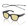 thumbnail image 1 of 1 juego de gafas de motocicleta anti-reflejo Tri-Acetato de celulosa PC UV400 gafas de sol para deportes al aire libre para motocross, bicicleta de tierra, ATV, lente amarilla, marco negro, 1 of 6