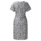 thumbnail image 5 of Vestido de camiseta de leopardo de manga corta de verano para mujer Vestidos casuales con lazo en la cintura Fridja  qw2024, 5 of 8