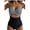 Black Striped, variant on SOMER Women's One Piece Swimsuits Tummy Control Cutout High Waisted Bathing Suit Wrap Tie Back 1 Piece Swimsuit