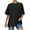 Black, variant on Jalioing Basic Loose T Shirt for Women Oversized Solid Color Short Sleeve Tee Shirt Casual Comfy Crew Neck Tops