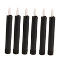 thumbnail image 2 of DOLITY 6 Pcs LED Pillar Candles, Flickering Taper Candles, Warm and Romantic Decorative Black, 2 of 9