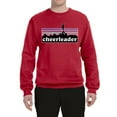 thumbnail image 2 of Wild Bobby Cheerleader Silhouette Girl Sports Unisex Crewneck Graphic Sweatshirt, Red, 3X-Large, 2 of 5