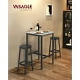 thumbnail image 4 of VASAGLE Bar Table, Small Kitchen Dining Table, High Top Pub Table, Height Cocktail Table for Living Room Party, 23.6 x 23.6 x 36.2 Inches for Narrow Spaces, Vintage White and Black, 4 of 7