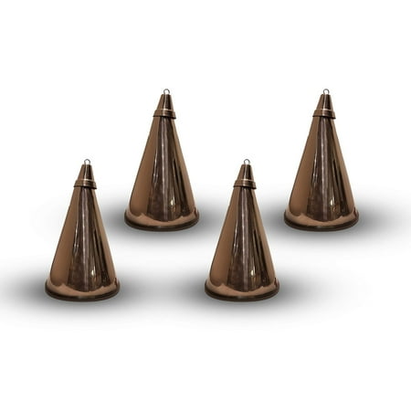 Legends International Small Hawaiian Cone Tabletop Torch Smooth Copper - 4 Pack