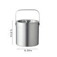 Ikohbadg Classic Round Ice Bucket, Stainless Steel Drink Cooler