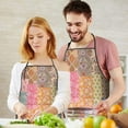 thumbnail image 5 of Pioneer Flower Floral Print Pattern Apron-Garden Aprons for Women with Pockets-Cotton Linen Waterproof Kitchen Cooking Gardening Aprons Adjustable for Kitchen,Cooking,BBQ and Salon 33x27 Inch, 5 of 7