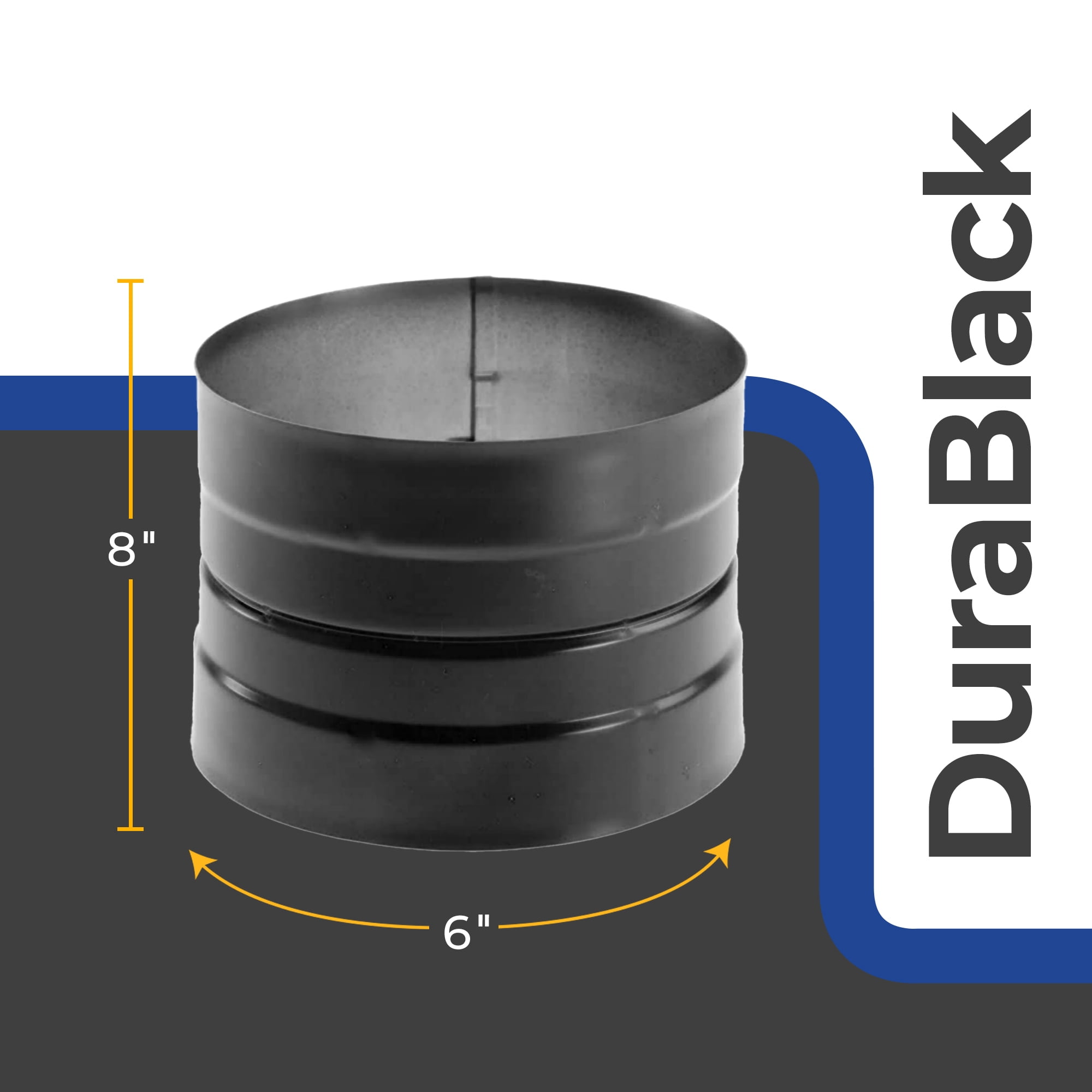DuraVent DuraBlack 6" Single Wall Drip Free Skirted Stove Top Adapter