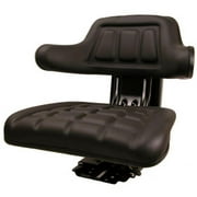 W222BL Black Tractor Universal Seat Fits Allis Chalmers, Hesston, Fiat, Yanmar, and More