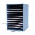 thumbnail image 3 of Literature Organizer File Sorter Paper Storage Holder 11 Slot 3Color Office/Home Blue, 3 of 12