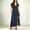 Dark Blue, variant on Dolkfu Short Sleeve Dresses for Women Trendy V-Neck Long French Style Blue Dresses Polka Dot Retro Vintage Relaxed Fit Faux-Wrap Dresses Dark Blue,M