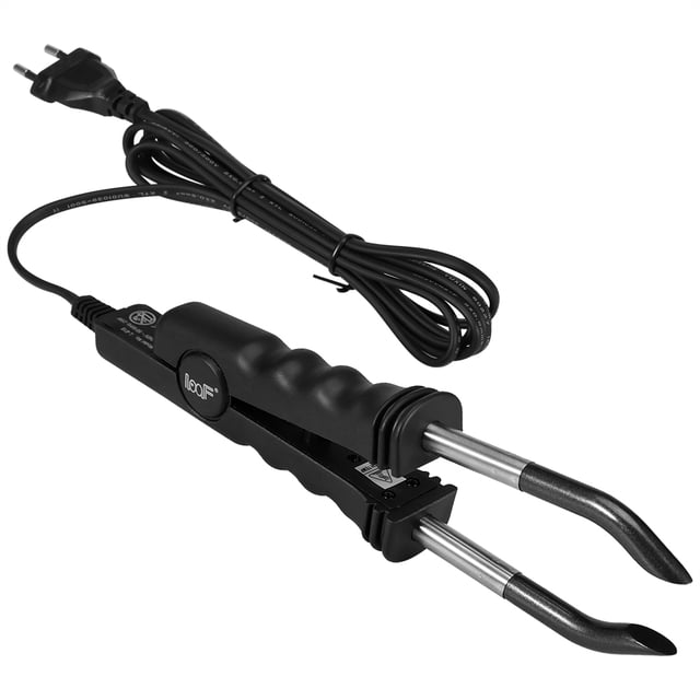 Herramienta de hierro Fusion para extensiones de cabello de salón - Negro
