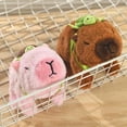 thumbnail image 2 of Simulation Electric Plush Capybara Doll Walk Make Sounds Electronic Pet Capybara Children's Toy  With Turtle bag, 2 of 9