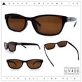 thumbnail image 2 of Womens Classy Narrow Rectangle Horn Rim Plastic Fashion Sunglasses Tortoise - Brown, 2 of 8