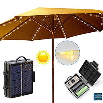 solar parasol string lights