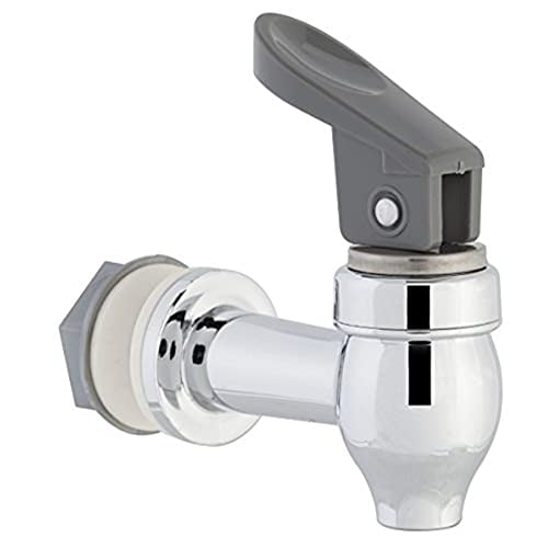Creative Bath SPTBEV-CB CHROME w/ BLACK HANDLE BEVERAGE DISPENSER SPIGOT W/2 BEVELED WASHERS AND PP NUT
