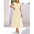 thumbnail image 4 of Merokeety Womens Summer Dresses Lace Eyelet Boho Flowy Maxi Beach Vacation Dress Beige s, 4 of 5