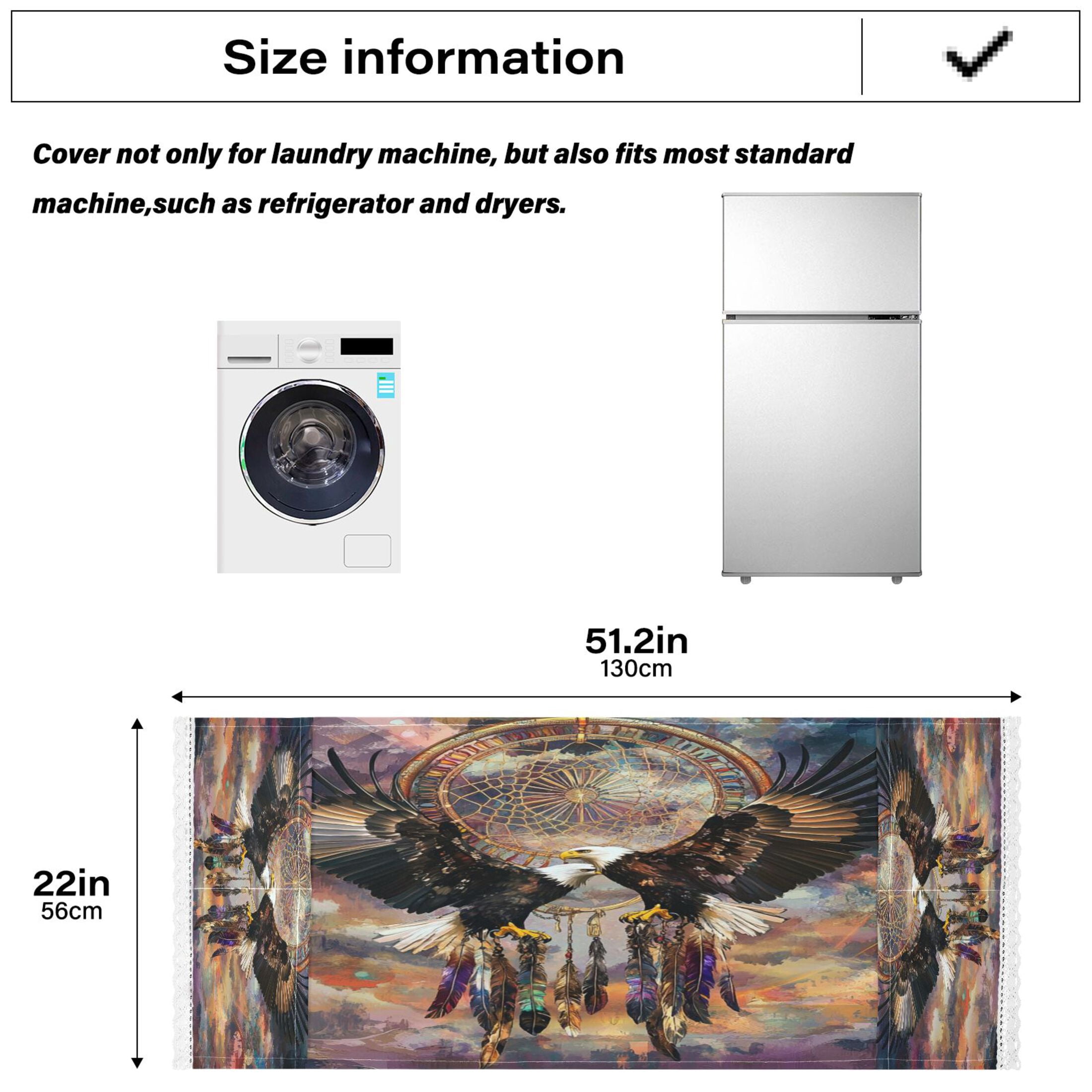 WOBOGO White Eagles Soaring Washing Machine Cloth Dryer Refrigerator Top Cover Protective Non-Slip Mat For Kitchen Laundry