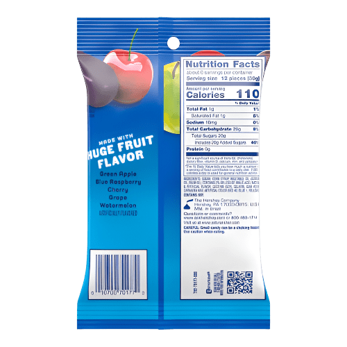 Jolly Rancher Chewy Poppers Peg 6.2 oz (Pack of 12)