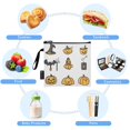 thumbnail image 5 of 3 Size Reusable Food Storage Bags Set Airtight Zipper Closure Lunch Snacks Travel Organizer Halloween Pumpkins and Other Icons, 5 of 8