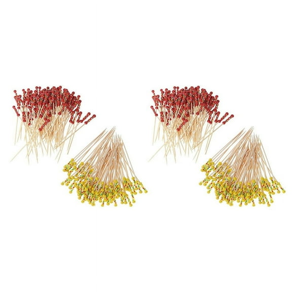 400Pcs Bamboo Fruit Sticks, Wooden Toothpicks for Party Tapas  Sandwich Canapes Appetiser Fruit Skewer BBQ