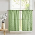 thumbnail image 2 of Cross-Stitch Diamond Pattern Pintuck Taffeta Café Tier Curtains Window Treatment Kitchen Home Décor, 2 of 2