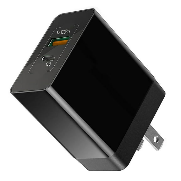 30W Quick Home Charger for Motorola Moto G Power 5G (2025) - 2-Port USB Type-C PD Travel Wall Power