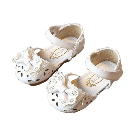 

Infant Kid Girl Shoes Princess Soft Sole Flower Crib Bowknot Sandals