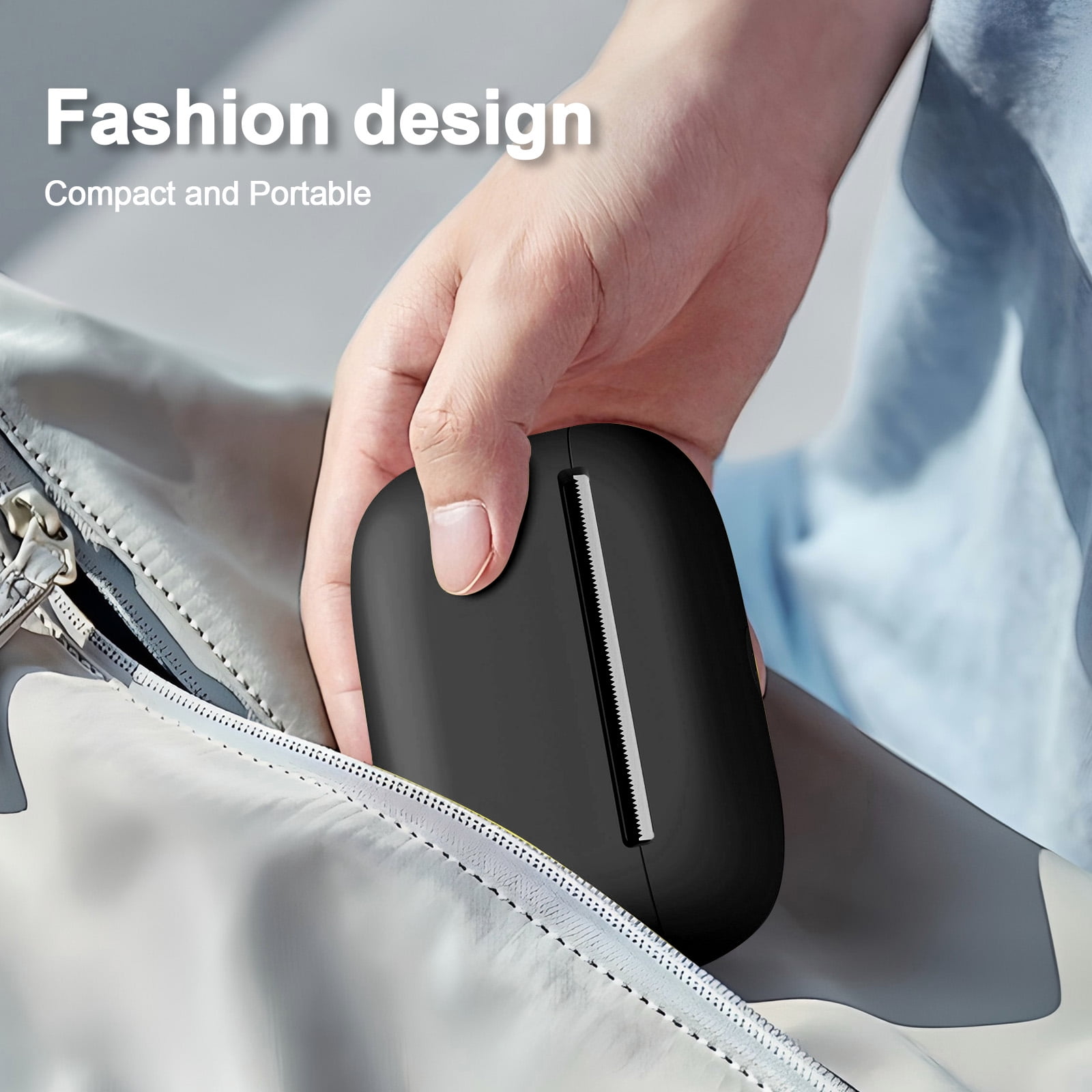 Portable Mini Wireless Thermal Printer Black, Compatible with Android & iOS, USB Rechargeable with Lithium Polymer Battery, for Notes, Planners, Instant Photos