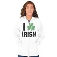 thumbnail image 4 of St Patricks Day Irish Pride Shamrock Unisex Fleece Graphic Zip Up Hoodie Brisco Brands 3X, 4 of 5