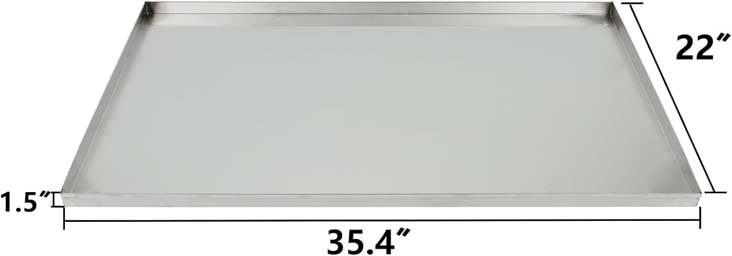 Confote Stainless Steel Replacement Tray for Dog Crate, Chew-Proof and Crack-Proof,35"x22"